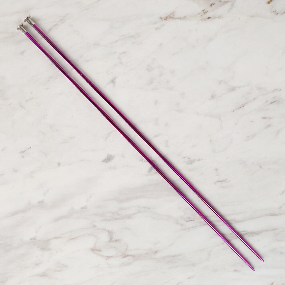 Loren Crafts 3,5 mm 35 cm Mor Metal Örgü Şişi - LRN320